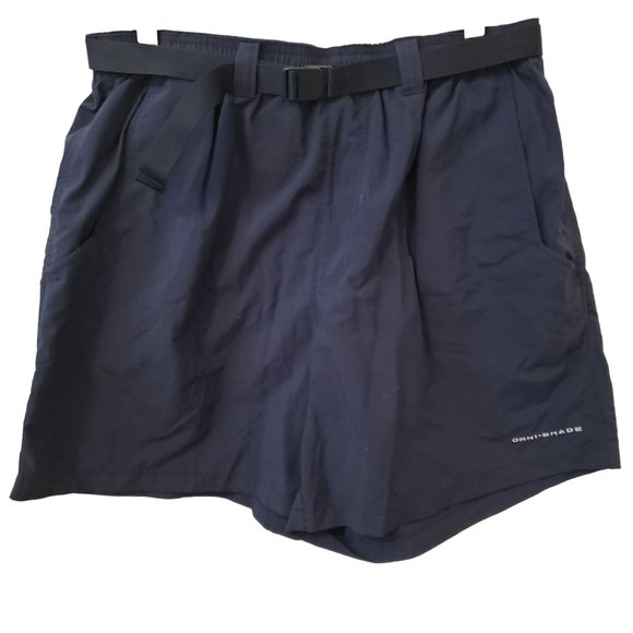 Columbia Other - Columbia Mens Shorts Belt Drawstring Navy Blue  Pre-Owned Size L PFG Omni-Shield